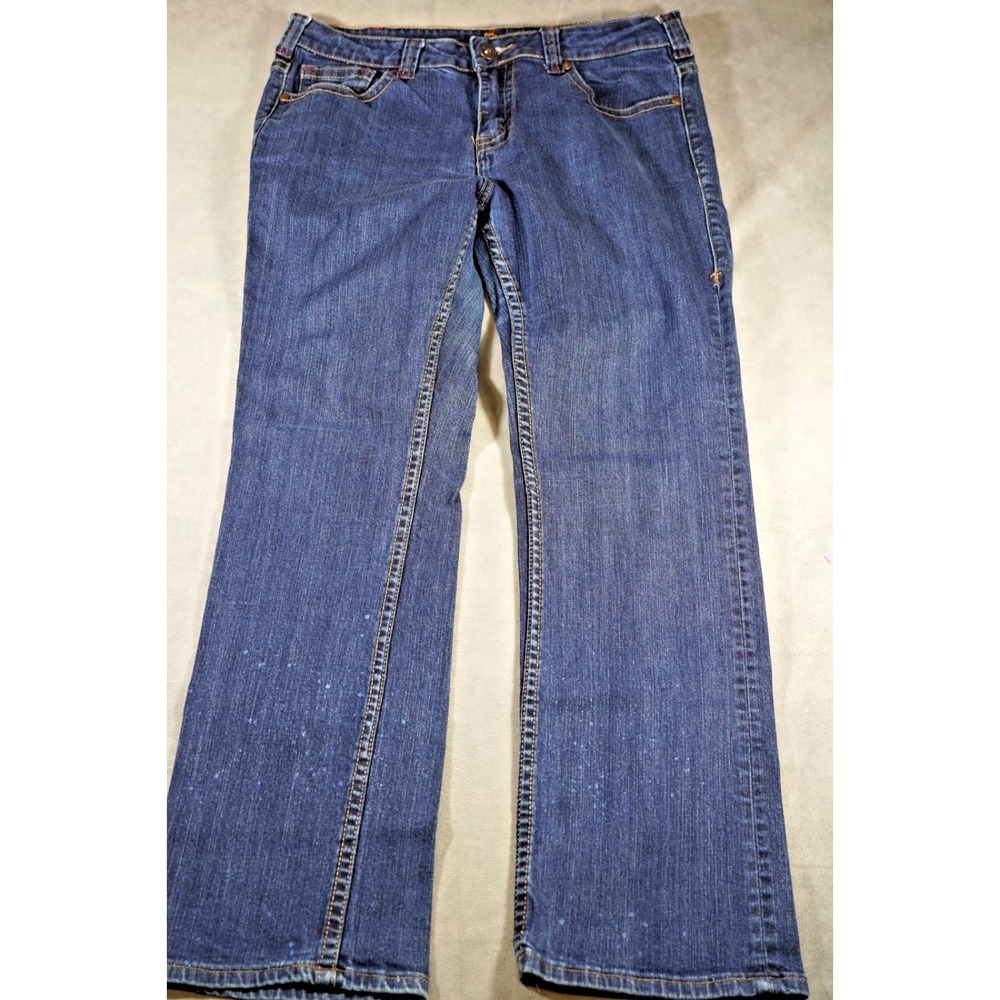 Cowgirl‎ Tuff Womens Blue Jeans 32x33 Western Bootcut Style: JTUFDW Logo